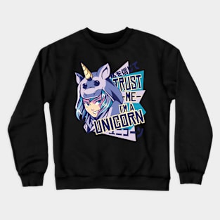 Unicorn Anime Girl Crewneck Sweatshirt